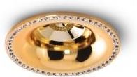 Azzardo Lampa sufitowa ADAMO MIDST DIAMOND WH Wpuszczana okrągła z kryształkami ZŁOTA (AZ2740)