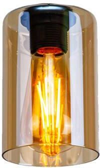 Candellux Lighting Klosz szklany brązowy E27 do lampy Bistro 71-03652 