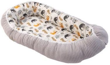 Ullenboom Cuddle Nest Waffle Pique Grey Sloth 55 X 95Cm