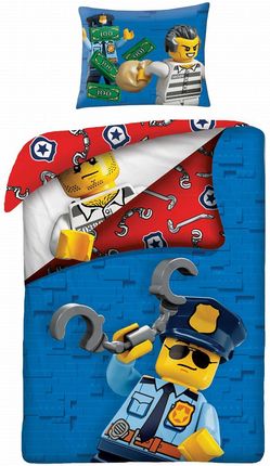 Pościel Bawełna 140X200+1P70X90 Lego City Policja New