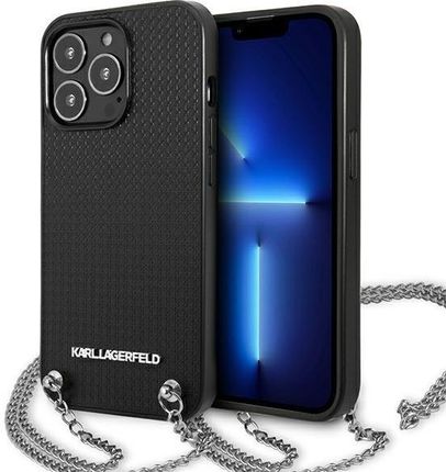 Karl Lagerfeld KLHCP13XPMK iPhone 13 Pro Max 6,7" hardcase czarny/black Leather Textured and Chain (1990853)