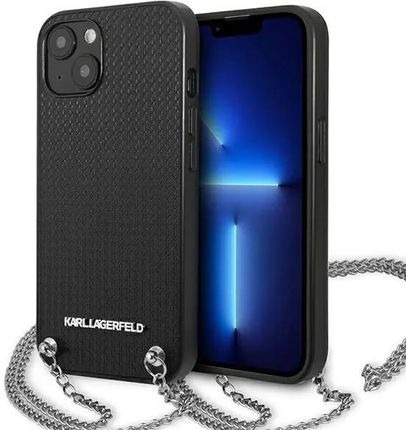 Karl Lagerfeld KLHCP13SPMK iPhone 13 mini 5,4" hardcase czarny/black Leather Textured and Chain (534946)