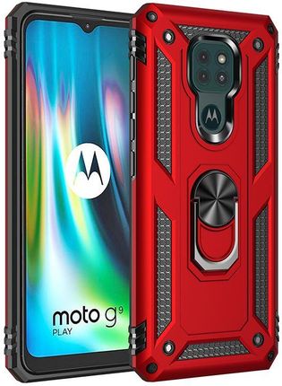 ETUI PANCERNE RING CASE do telefonu Motorola Moto G9 Play / E7 Plus czerwone (0000050193)