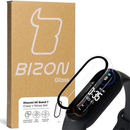Etui ze szkłem Bizon Case, Case + Glass Set Xiaomi Mi Band 7, przezroczyste