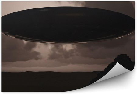Fototapety.Pl Ufo 3D Niebo Chmury Piramidy Mrok Ludzie Fototapeta 250x250cm Fizelina