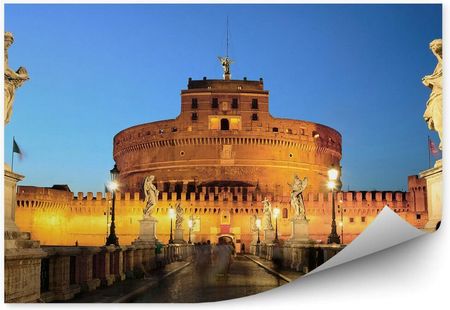 Fototapety.Pl Zamek Świętego Anioła Rzym Włochy Most Rzeźby Fototapeta Na Ścianę 250x250cm Magicstick