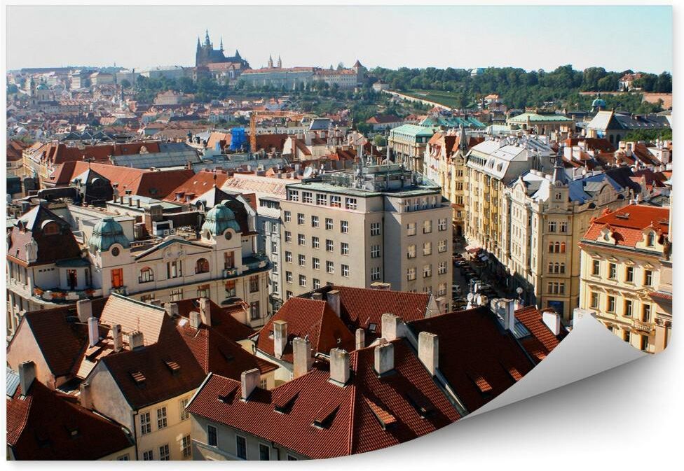 Fototapety Pl Panorama Miasta Praga Niebo Okleina Na Cian X Cm Fizelina Opinie I Ceny