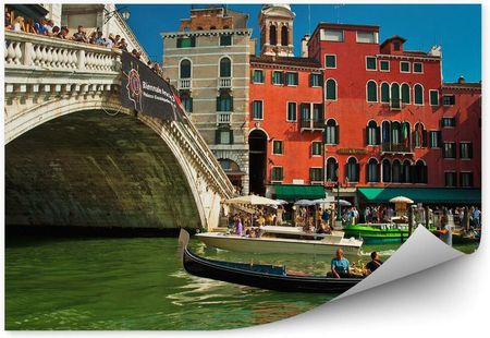 Fototapety.Pl Widok Kanał Grande Wenecja Most Rialto Ludzie Budynki Włochy Fototapeta Na Ścianę 250x250