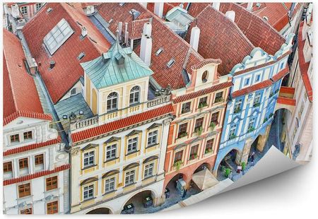 Fototapety.Pl Panorama Starego Miasta Praga Ludzie Okleina Na Ścianę 250x250cm Magicstick