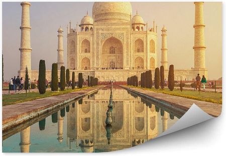 Fototapety.Pl 7 Cudów Świata Taj Mahal Turyści Światło Okleina Na Ścianę 250x250cm Fizelina