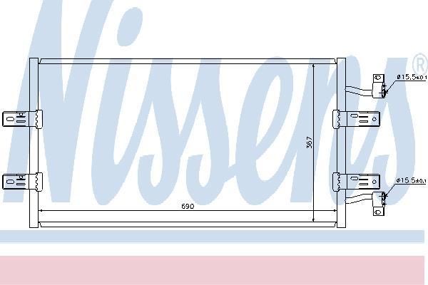 A/C AIR CON CONDENSER NISSENS 940119 FOR VAUXHALL VIVARO 2.5