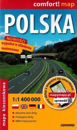 Comfort! map Polska kieszonkowa mapa samochodowa
