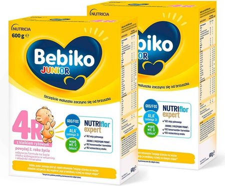 Bebiko Junior 4R odżywcza formuła na bazie mleka dla dzieci powyżej 2. roku życia 2x600