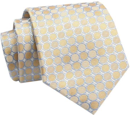 Krawat - ALTIES - Żółto-Złoty w Grochy KRALTS0777