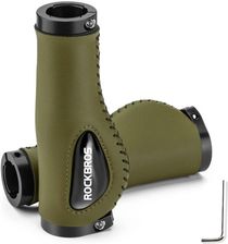 Zdjęcie Rockbros Chwyty Rowerowe Do Kierownicy Ergo Skórzane Zielony - Chociwel