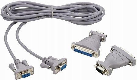 Kabel Rs 232 Null Modem 9 Pin + 2 Adaptery Db25 3M