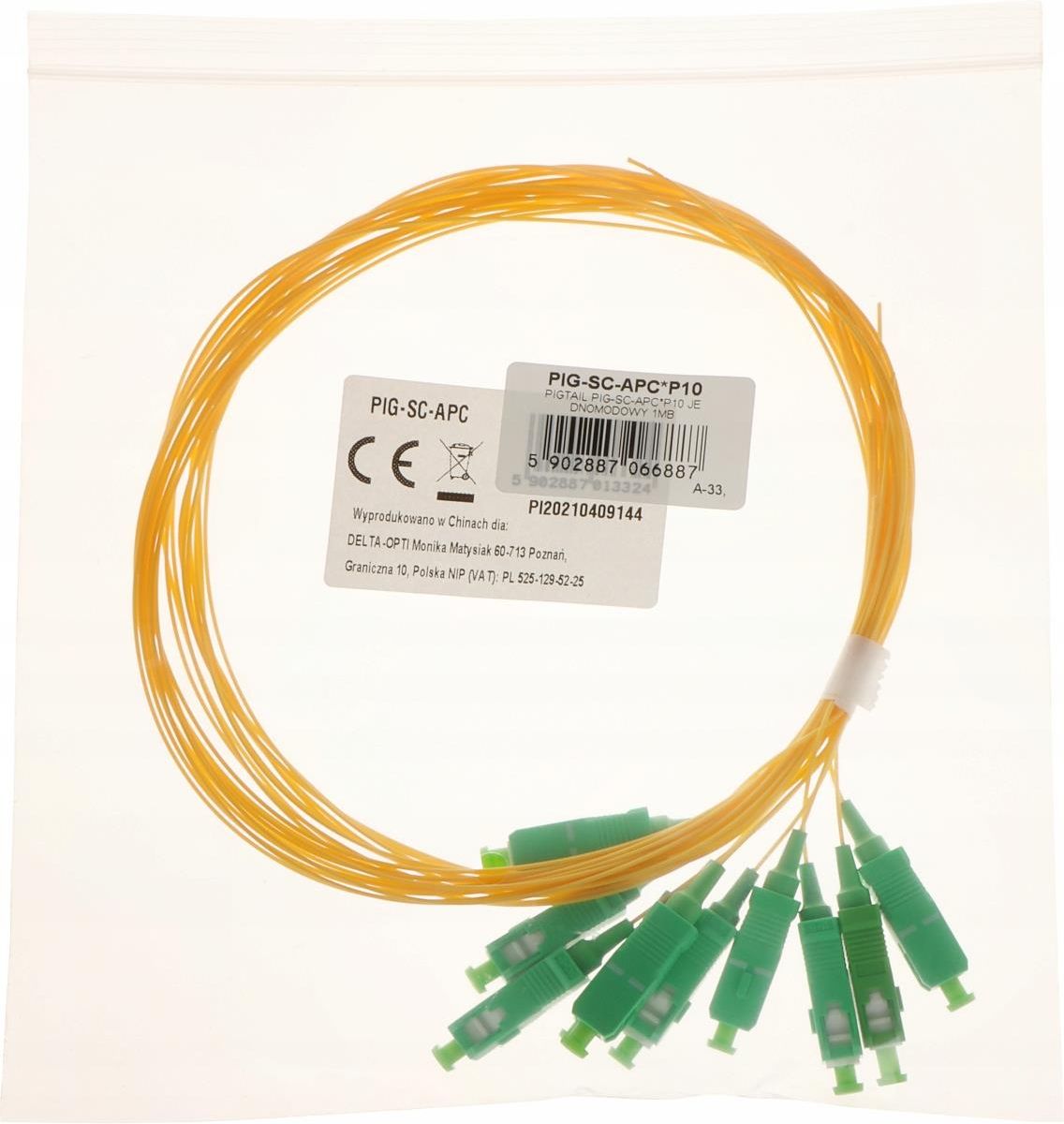 Pigtail Jednomodowy - Wtyk Sc-Apc Pig-Sc-Apc*P10 - Opinie i ceny na ...