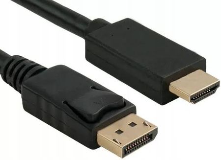 Kabel Do Monitora Display Port Hdmi 4K 1,8M Czarny