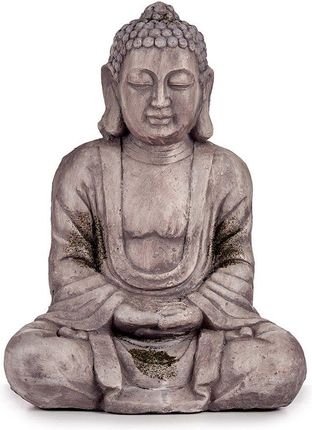 Emaga Dekoracyjna Figurka Ogrodowa Budda Szary Polyresin 25x57x42,5cm