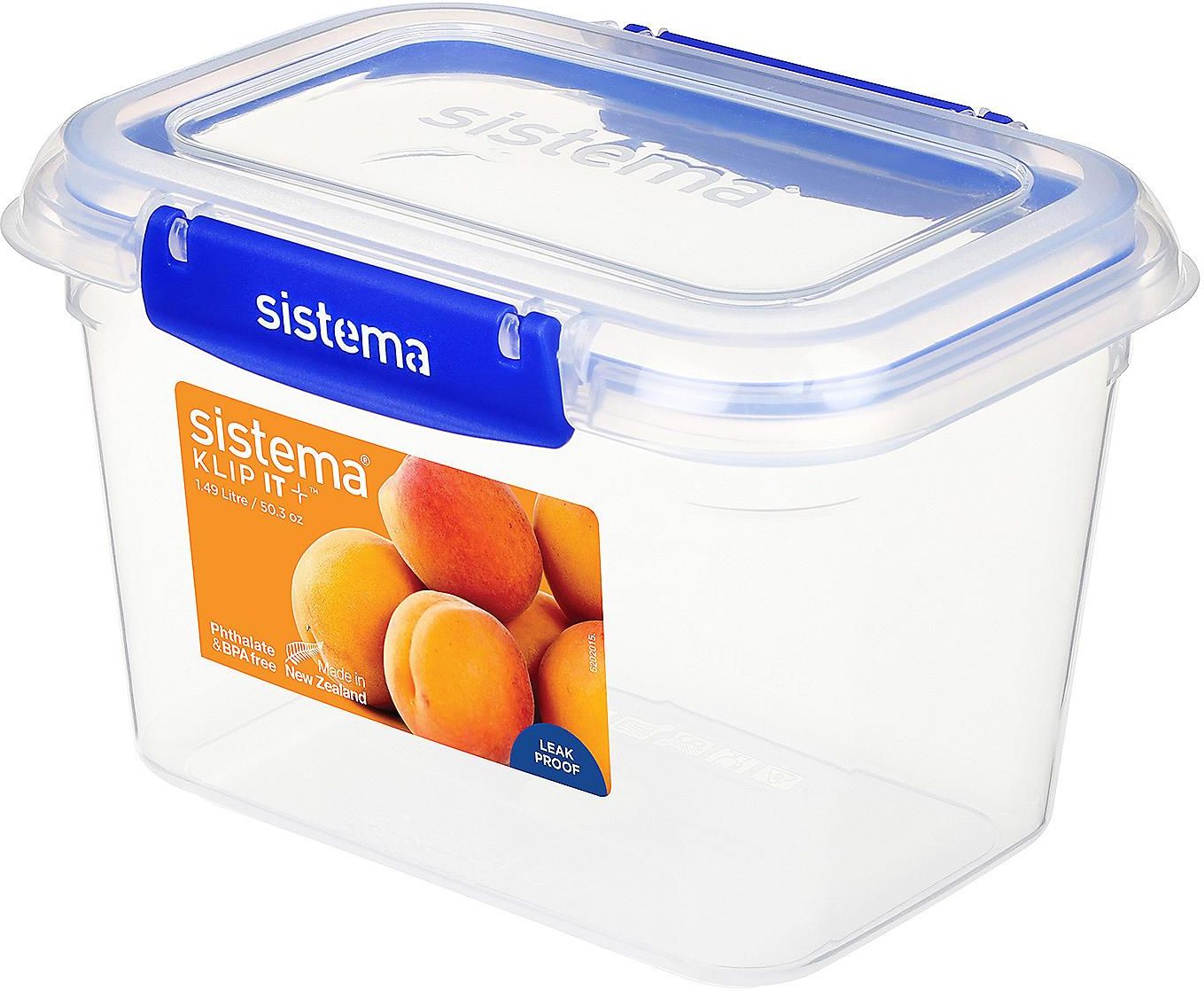 Sistema Klip It To Go Stack Lunch Container Square 1.24l