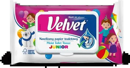 Velvet Papier Toaletowy Nawilżany Junior 42szt.