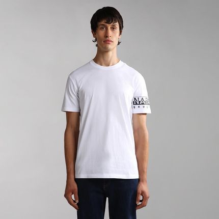 Męska Koszulka z krótkim rękawem NAPAPIJRI SADAS SS 1 BRIGHT WHITE 002 NP0A4H9B0021 – Biały