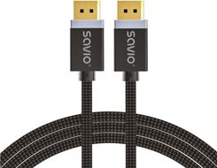 Savio Kabel DisplayPort M - DisplayPort M v1.4 1m Czarny (CL-165)