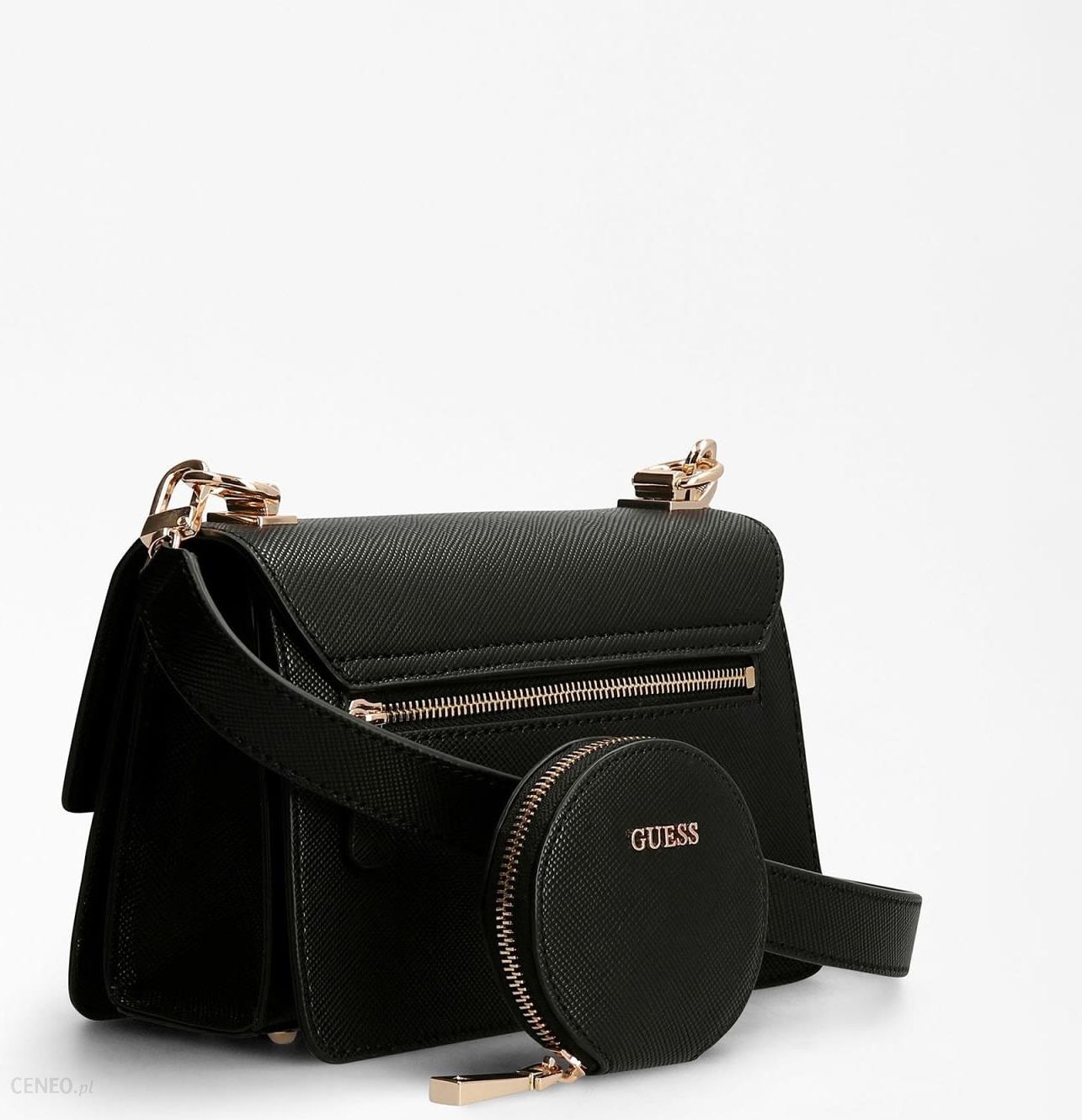 Guess Alexie Crossbody Flap Black Totes Bag - Guess - Torby