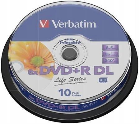 Dvd+r DL Verbatim Printable 8,5GB koper 10