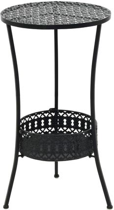 Stolik barowy czarny 40 x 70 cm metalowy
