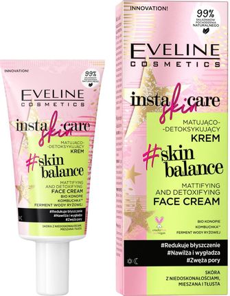 Eveline Cosmetics Insta Skin Care Krem Do Twarzy Matująco-Detoksykujący 50 ml