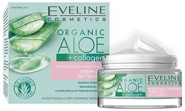 Krem Eveline Cosmetics Organic Aloe + Collagen Nawilajco-agodzcy na  dzie i noc 50ml - Opinie i ceny na Ceneo.pl