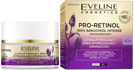 Krem Eveline Cosmetics Organic Biobakuchiol Ultraliftingujący Przeciwzmarszczkowy 60+ na dzień i noc 50ml