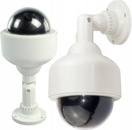 Atrapa kamery Kula monitoring ochrona biała prewen