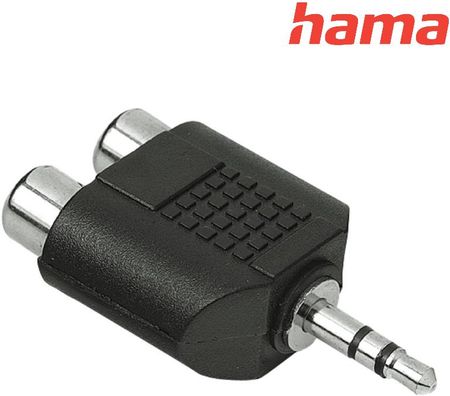 Hama Adapter Audio 2x Gniazdo RCA - 1x Wtyk stereo Mini Jack 3,5 mm