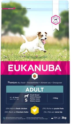 Eukanuba Dla dorosłych psów małych ras bogata w świeżego kurczaka 3kg