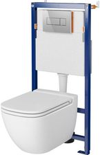 Cersanit Zestaw Stelaż Tech Line Opti + Miska Deska Caspia + Przycisk Opti A1 Chrom S701-648 (S701648)