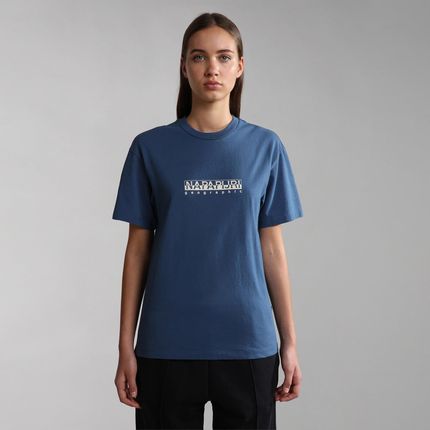 Damska Koszulka NAPAPIJRI S-BOX W SS 4 BLUE ENSIGN NP0A4GDDBS51 – Niebieski