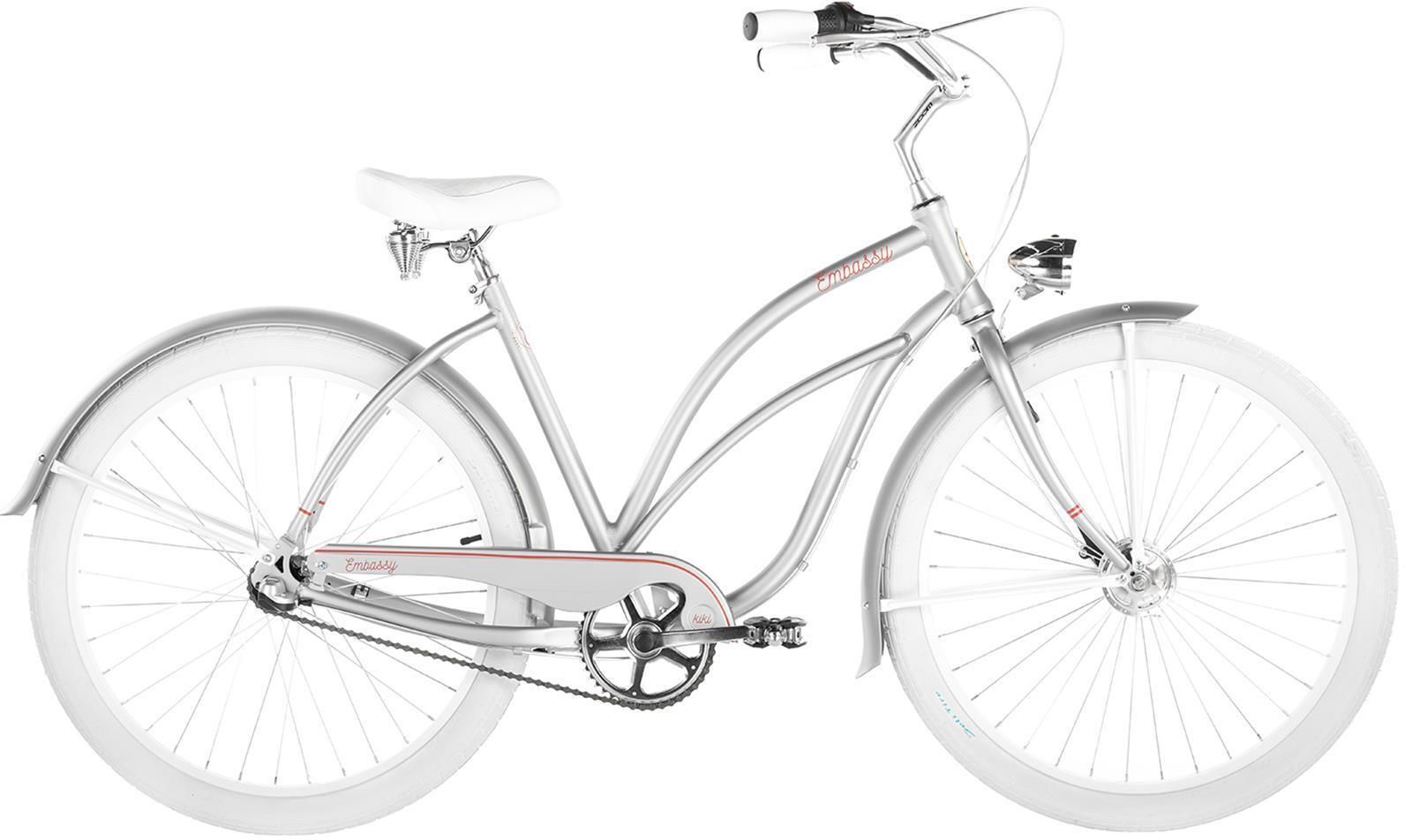 Embassy Silverly 7B Biały Szary Rowery Miejskie Damskie Ceny i