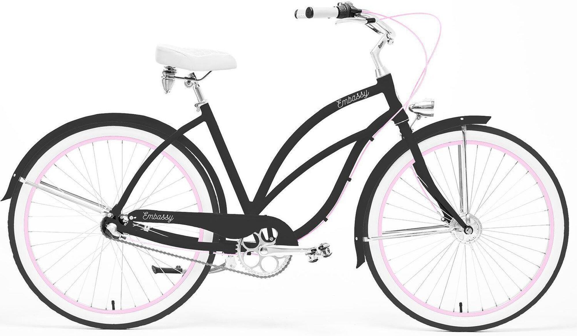 Embassy Point Loma 3B Biały Czarny Różowy Rowery Miejskie Damskie