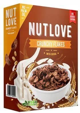 Nutlove Crunchy Flakes With Cocoa 300g Fit Płatki