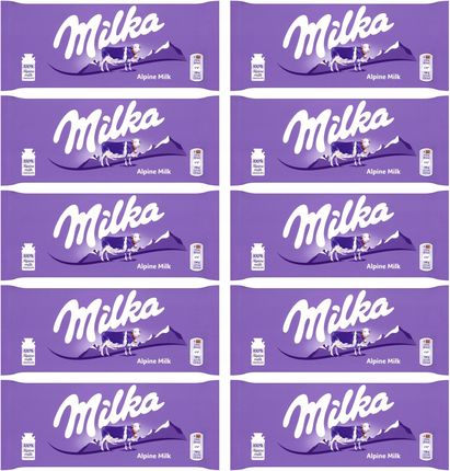 Milka czekolada mleczna Alpine Milk 100 g x 10 szt