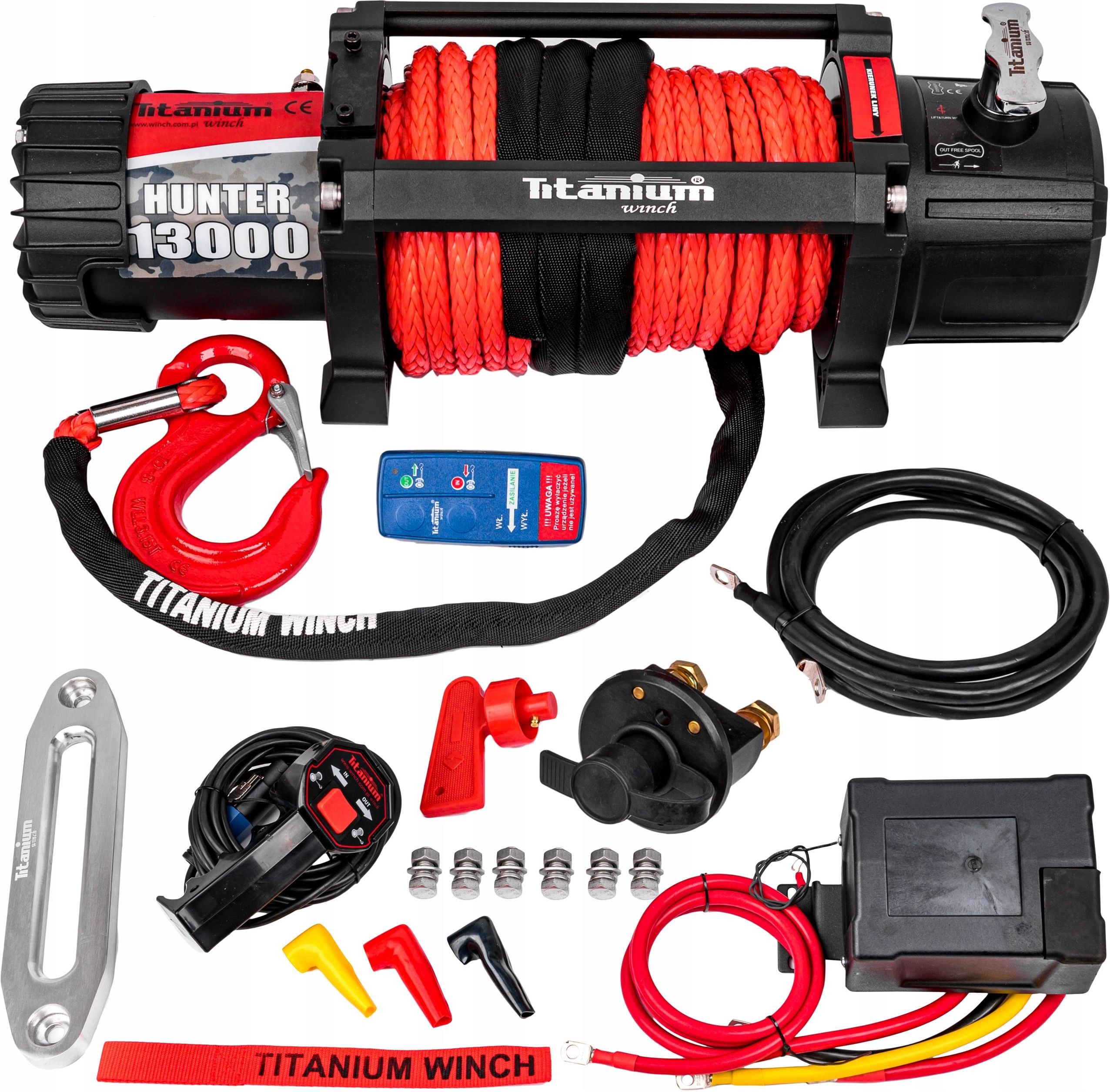 Akcesoria OffRoad Titanium Winch Wyciągarka Hunter 13000 12V