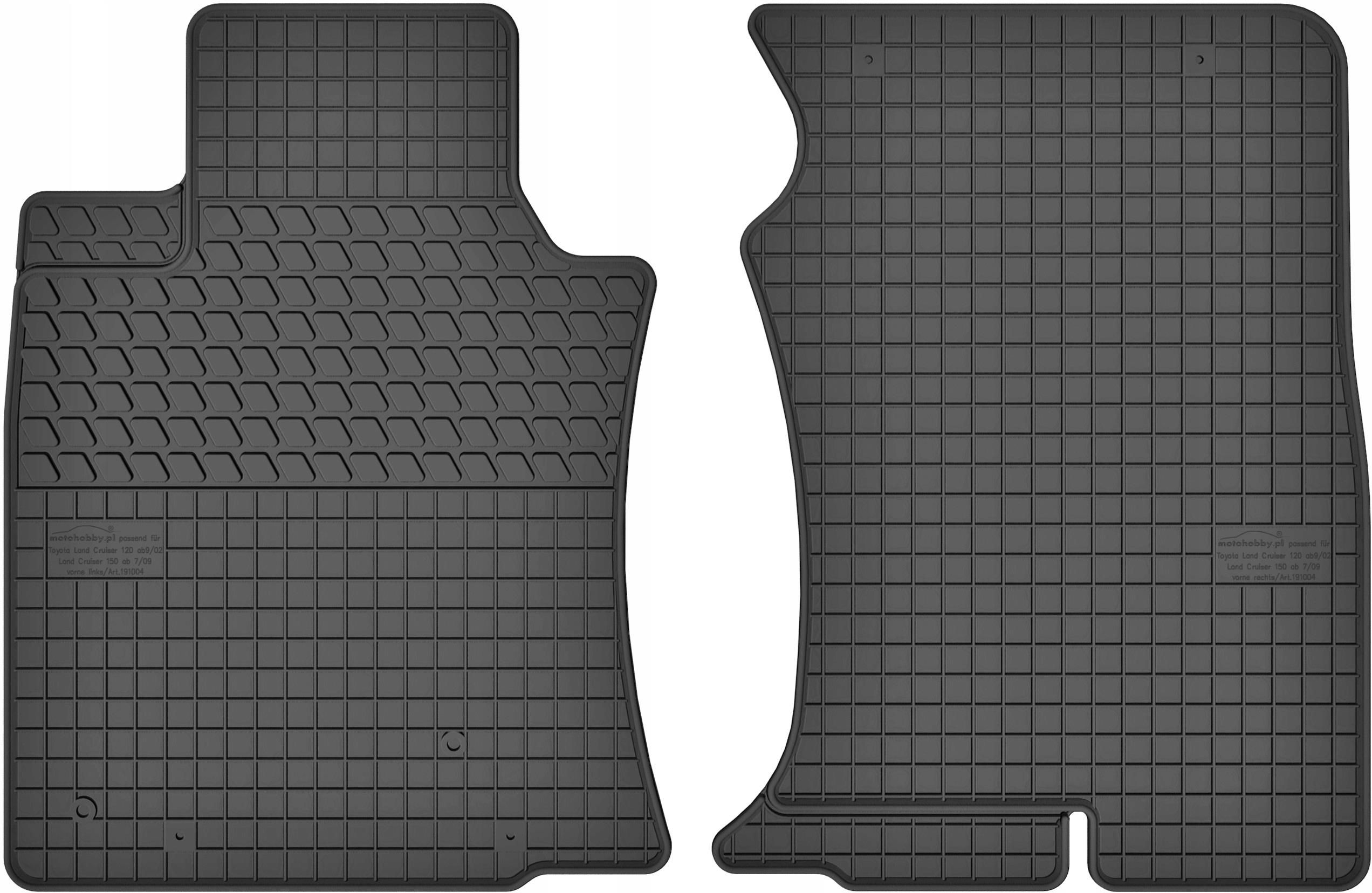 Tappetini Gomma Anteriori Per Toyota Land Cruiser 120 (2002-2009) E 150 Prado (2009+) - 2 Pezzi - 6
