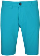 Zdjęcie Spodenki Bawełniane, Turkusowe Szorty Casualowe, Przed Kolano, Męskie SPKOWELECTRA07turkus - Krosno
