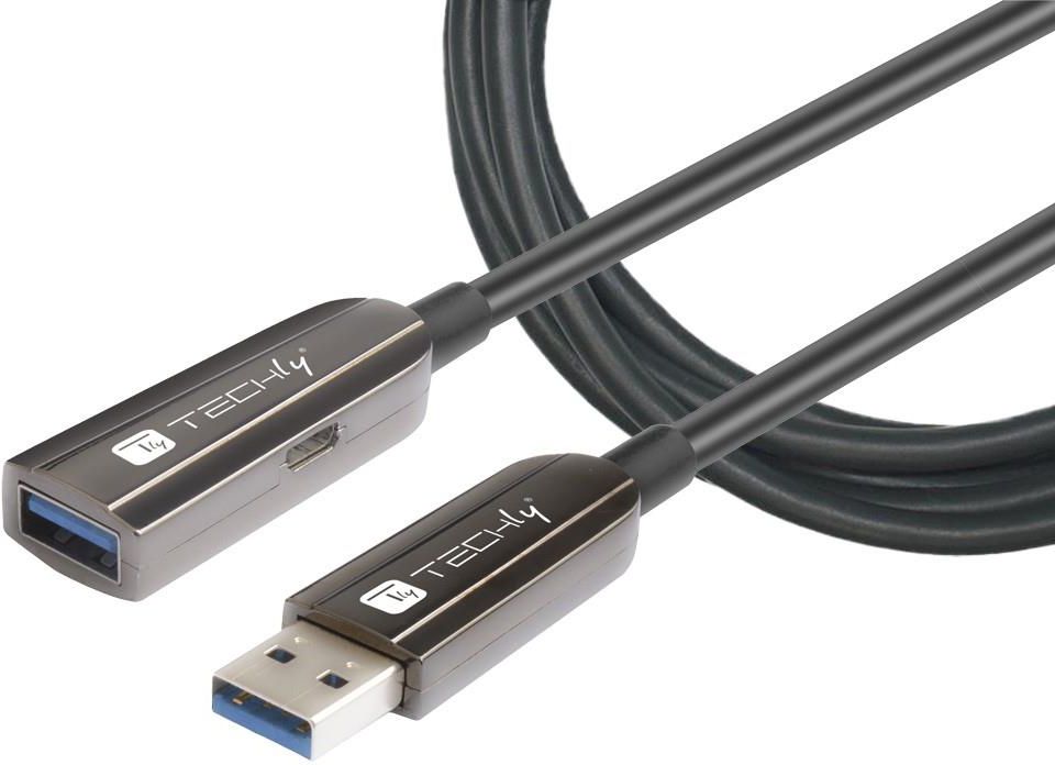 Techly Aktywny Kabel Optyczny Aoc Przedłużacz Usb 3.2 Gen1 A-A 20M ...