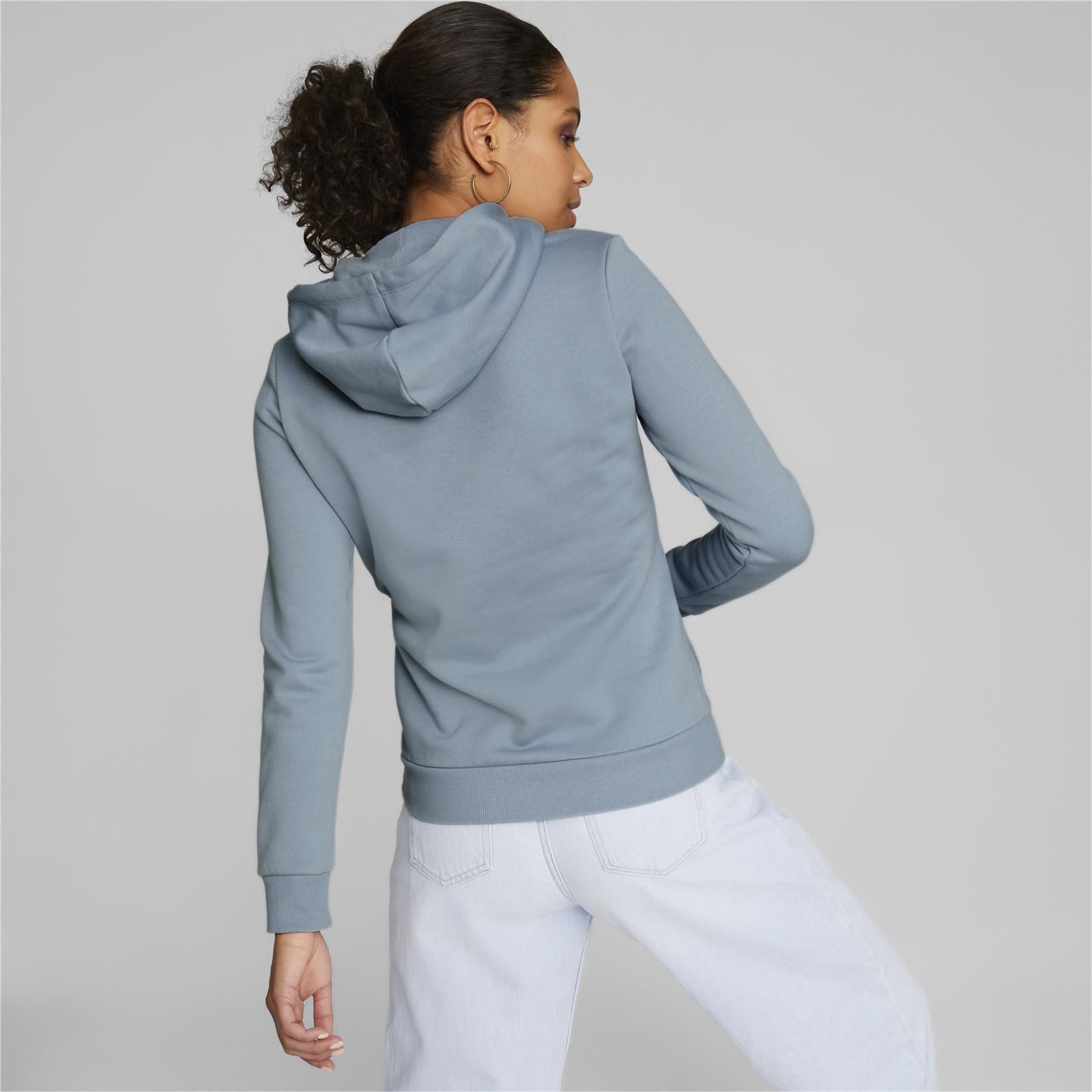 Bluza z kapturem damska Puma ESS LOGO niebieska 58678979 - zdjęcie 4 Bluza z kapturem damska Puma ESS LOGO niebieska 58678979