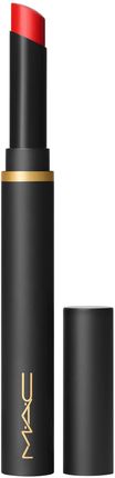 MAC Cosmetics Powder Kiss Velvet Blur Slim Stick matowa szminka nawilżająca odcień Ruby New 2 g