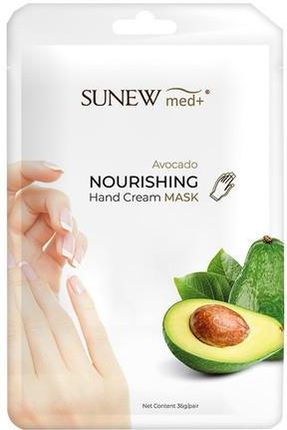 Sunew Med+, odżywcza maska do dłoni z rękawiczkami, avocado, 36 g