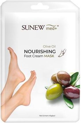 Sunew Med+, odżywcza maska do stóp ze skarpetkami, olej jojoba, 40 g